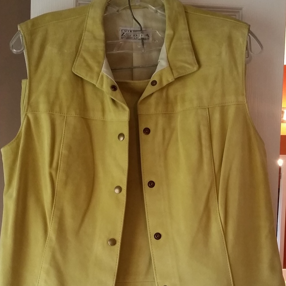 Suede mini fringe suit. Never worn